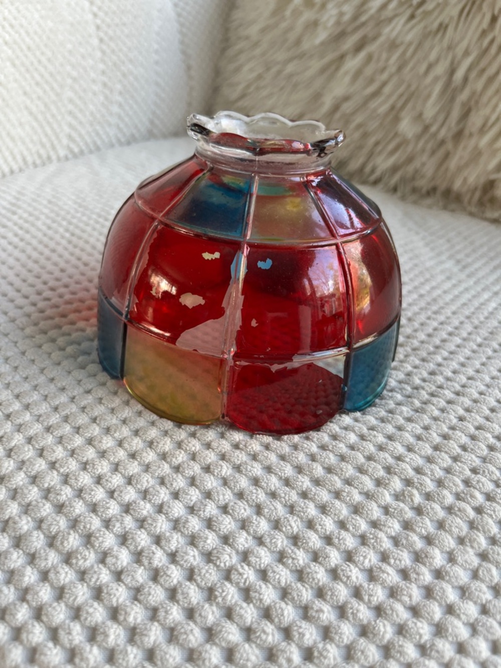 Vintage Westmoreland Glass Company - Multicolor Fairy Lamp Shade - Picture 2 of 7